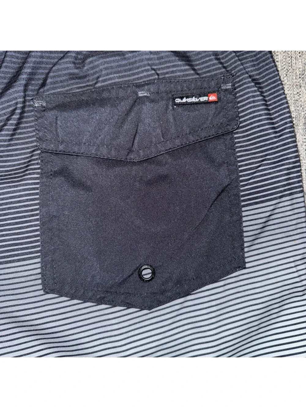 Quiksilver Men's Small Massive Swim Trunks Black-To-White QM14VL001 New